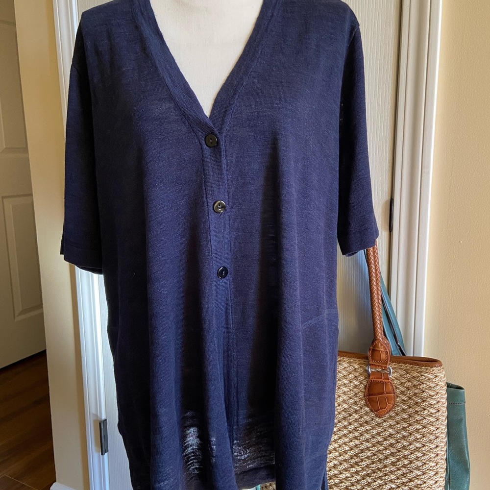 J JILL long sweater, short sleeves. XLPetite
